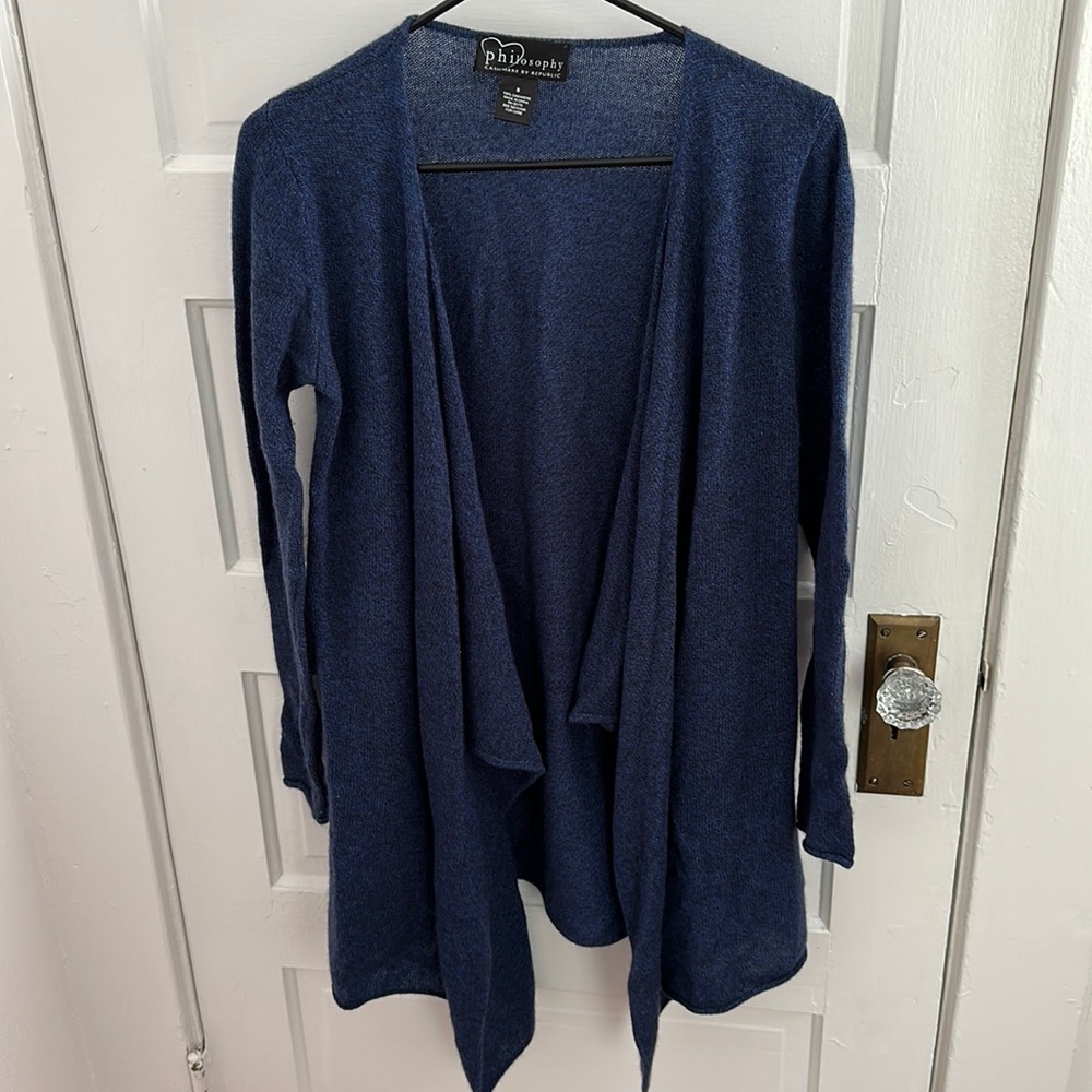 Cashmere open front cardigan
